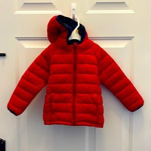 Primark red puffy jacket size 24-36 months